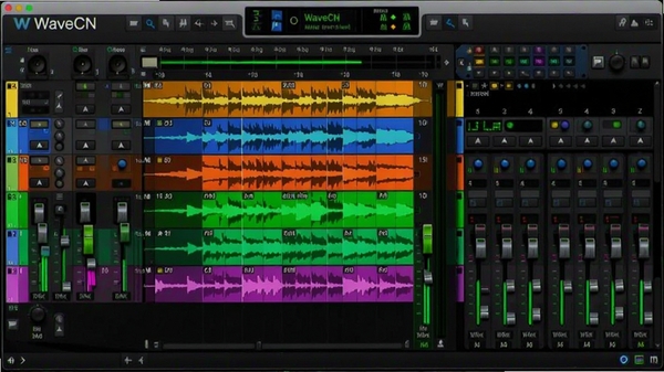 WaveCN���¼���������棬��ʾ����������������壬ɫ������
