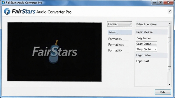 FairStars Audio Converter Pro �������ͼ��չʾ�����������ֺ͸�ʽת��ѡ��