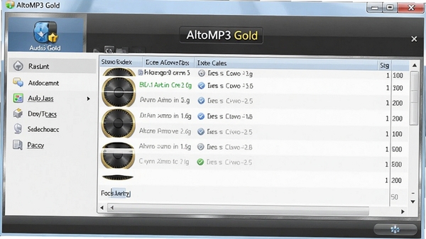 AltoMP3 Gold���������ͼ��չʾ��������Ĺ��ܲ��ֺ���Ƶת���б�
