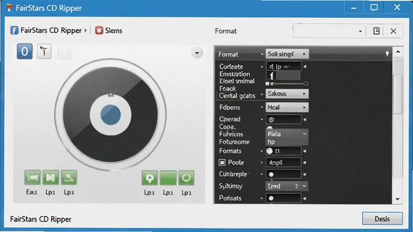 һ����ΪFairStars CD Ripper�����������ͼ��չʾ�����ץ�����������ʽѡ���б�������ִ�����