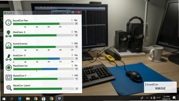 SoundCon������Windows 10ϵͳ�ϵĽ�ͼ����������ʾ�����Ƶ������ȣ����½���ʾ��ת����ɡ�������Ϊ����̨������