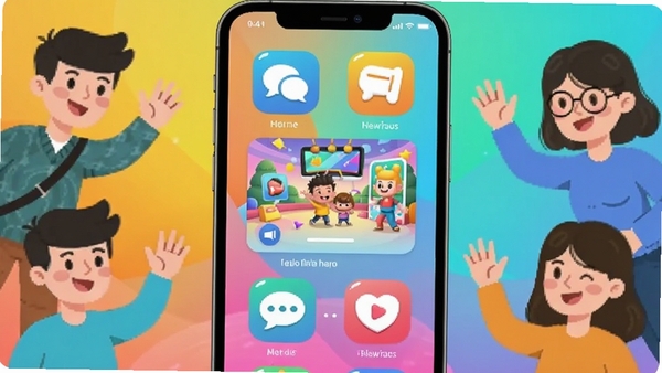 һ�������������ֻ���Ļ���棬��ʾ�Ż���APP�Ĳ�ɫ����ͼ��ͻ�����Ϸ�����������ǻ���Ľ���ɫ�ʣ���Χ�п�ͨ���������ֻ�����������������ͻ���罻�����ַ�Χ