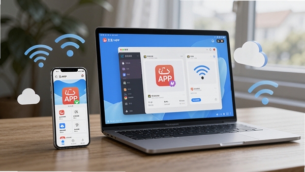 һ�������ֻ���һ̨�ʼǱ����Բ��ŷ��ã���Ļ��ͬʱ��ʾ�Ż���APP�Ľ��棬��Χ��WiFi�źź��ƶ�ͼ�꣬�����Ŷ��豸�޷�ͬ����������������������