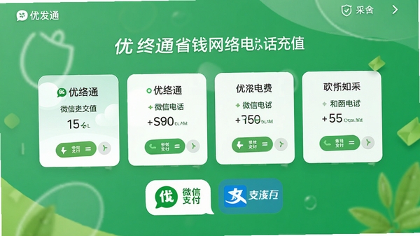 ����ͨʡǮ����绰���ѳ�ֵҳ�棬չʾ�����ײͿ�Ƭ����΢��֧����֧����ͼ�꣬����Ϊ��ɫ���·��ͻ������밲ȫ