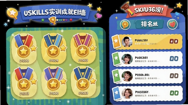 Uskillsʵѵ�ɾ�ǽ�����а���棬չʾѫ��ͼ����û������б���ɫ�ʻ��ã�����Ԫ�طḻ