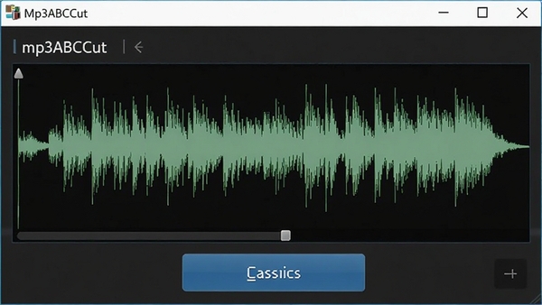 һ���������������ͼ����ʾMp3ABCut��mp3���������������ڣ�������Ƶ������ʾ�ͼ��а�ť������Ϊ��ɫ��ͻ�������������ԡ�
