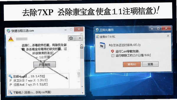 ȥ��Win7XP��ݷ�ʽ��ͷ����ʹ�ù����е�ע������ͼʾ������ɱ���������ؾ�������п�ȱʧ��ʾ�Ľ���