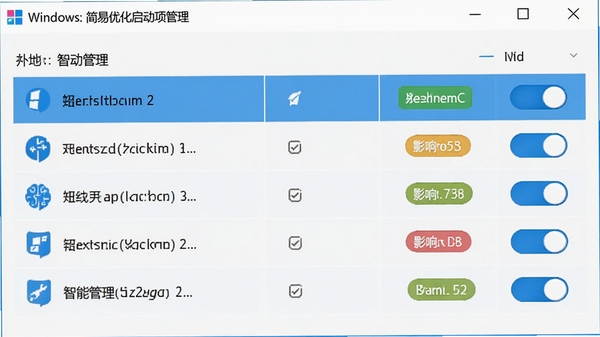 Windows �����Ż�������������棬չʾ�������б���ÿ����Ӱ��ȼ���ǩ�Ϳ��ذ�ť��������ˬ����ɫ���⣬ͻ�����ܹ����ı����ԡ�