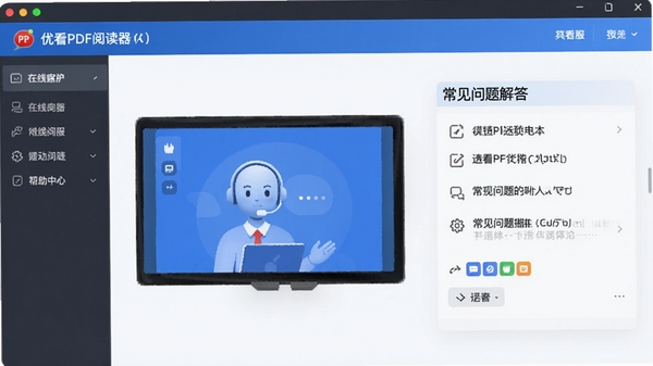 �ſ�PDF�Ķ����������Ľ��棬�ṩ���߿ͷ��ͳ���������