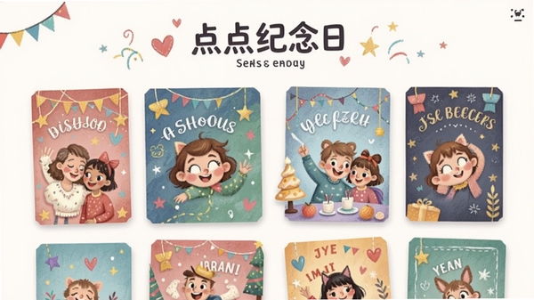 ������������ѡ����棬չʾ���ַ��Ŀ�Ƭ������ɫ�ʷḻ���������