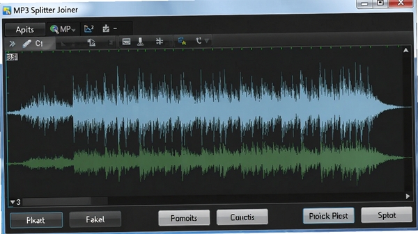 MP3 Splitter Joiner�����������ͼ��չʾ��Ƶ���α༭����͹��ܰ�ť