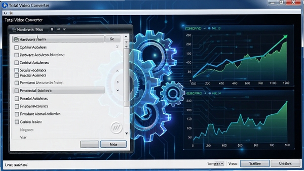 Total Video Converter���ý��棬��ʾӲ������ѡ�����Ϊ����ͼ��������ͼ�����Ƽ���ǿ