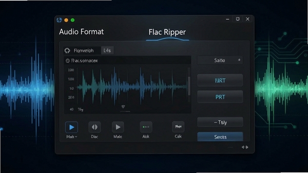 Flac Ripper���������棬չʾ��Ƶ��ʽת�����ܣ�����Ϊ���ֲ���ͼ���ִ��Ƽ��У�������Ⱦ