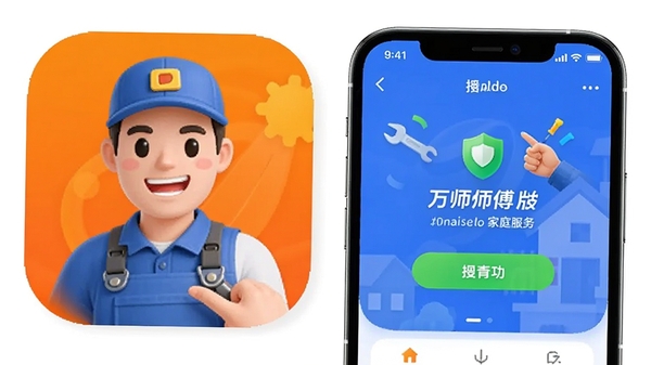 ��ʦ��ʦ�����ͥ����app���ֻ������ͼ�꣬�Լ�Ӧ���ڽӵ��ɹ������ʾ������ɫ�����ޣ�ͻ���ֻ���������