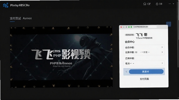 飞飞cms PHP影视系统会员中心与支付页面截图