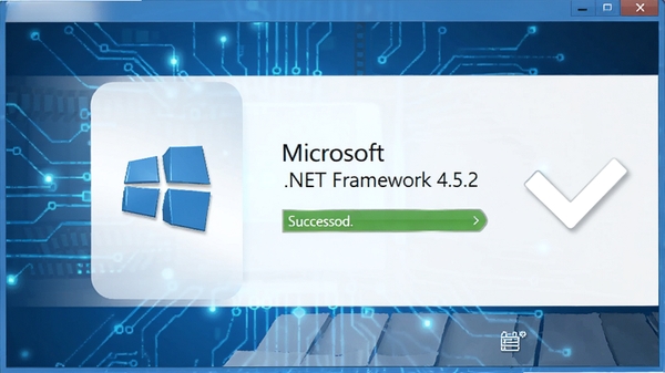 Microsoft .NET Framework 4.5.2���н���ʾ�⣬��ɫ�Ƽ��б�������ʾ�����װ�ɹ�״̬��ͼ�����ִ�