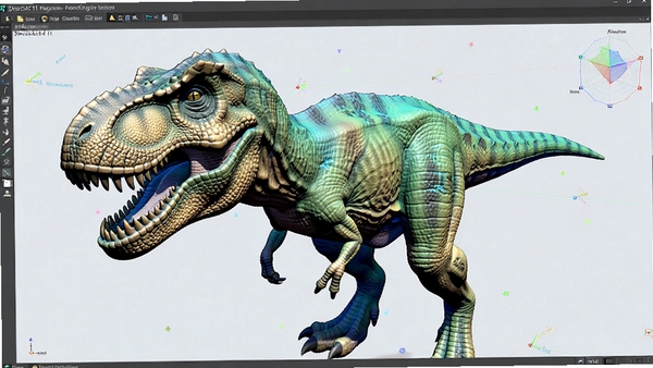 DirectX11����ϸ��Ч��չʾ��һ����ϸ��3D����ģ�ͣ�Ƥ�����������ɼ�