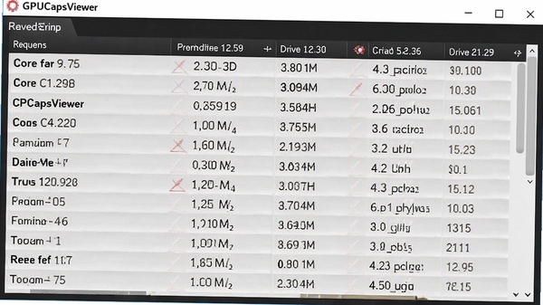 GPUCapsViewer��ʾ�Կ�����Ƶ�ʡ��Դ�Ƶ�ʡ������汾����ϸ�����б�������������������ʵʱˢ��