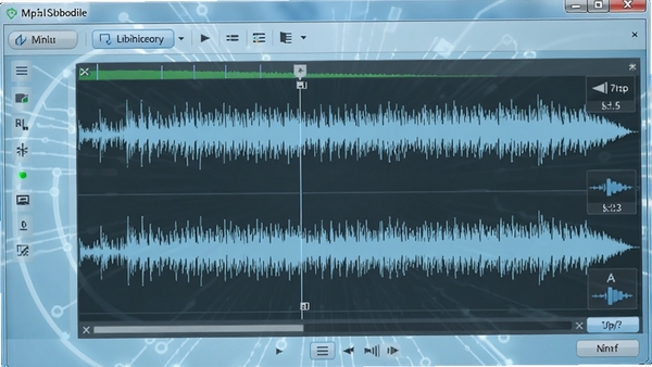 MP3�ļ��������������ͼ��չʾ������Ƶ�༭���ںͲ�����ʾ������Ϊ����ɫ�Ƽ��з��