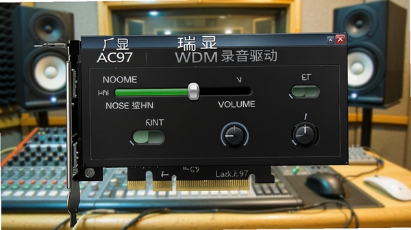 ����AC97����WDM����¼��������壬��ʾ��˷��������ڡ��������ƿ��صȿؼ�������Ϊ¼���ҳ�����ɫ��������ͻ������¼��Ч����