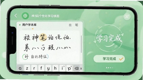ģ����д�ֻ��������뷨���������Ի�ѧϰ���棬��ʾ�û��ּ������⣬ϵͳ�Զ������ʻ������������С�ѧϰ��ɡ���ʾ������Ϊ�����ɫ���������ܽ���