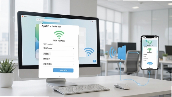 ����·������ApWiFi�����ͼ��չʾ����WiFi�ȵ�������壬����Ϊ�ִ��칫�������������ֻ�����ʾ��ͼ�������������