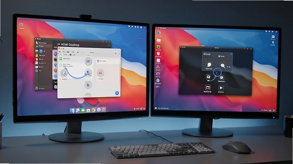 VOW Desktop�������л�������ʾ����ʾ�û�ͨ����ݼ������ڲ�ͬ������л���ÿ�������в�ͬӦ�ô��ںͱ�ֽ������������ͻ����Ч�л�������