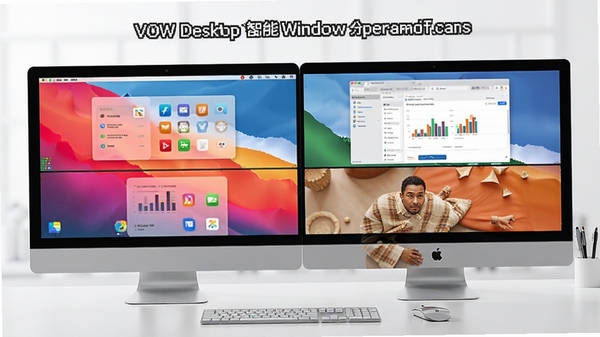 VOW Desktop���ܴ��ڷ�������ʾ��ͼ��չʾ��Ļ������Ϊ�ĸ�����ÿ��������ʾ��ͬӦ�ó��򣬲������룬ɫ��Э����ͻ����Ч�칫����