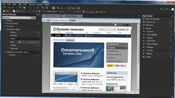 Dreamweaver8��̬���ݰ󶨽��棬���ü�¼���ͷ�������Ϊ��չʾ��̬��ҳ��������