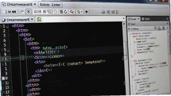 Dreamweaver8����༭����д����ɫ�﷨��������ʾHTML��CSS���룬�Ҳ��д���Ƭ����壬ͻ������༭����