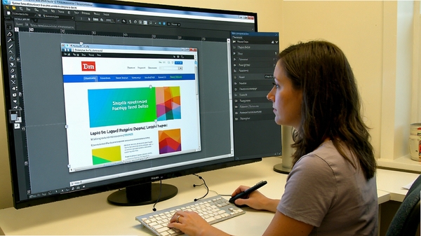 ���ʦ����ʹ��Dreamweaver8��ק������ҳԪ�أ�������ʾ�����ͼ��������壬ɫ��������ͻ�����ӻ��༭�ı�����