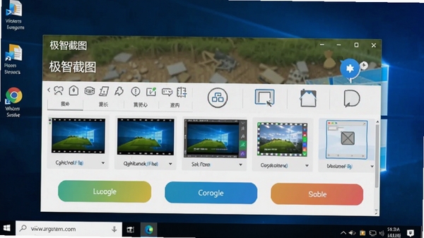 ���ǽ�ͼ�������ͼ��չʾ���ֽ�ͼģʽ������������ΪWindows���棬ͼ���������������ִ���ɫ��������ͻ���������ƺ͹��ܰ�ť