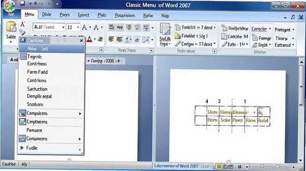 Classic Menu for Word 2007�����ͼ��չʾ����˵���Ribbon�Ա�Ч��