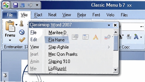 Classic Menu for Word 2007����˵���չ��Ч������ʾ�ļ����༭����ͼ�Ȳ˵���