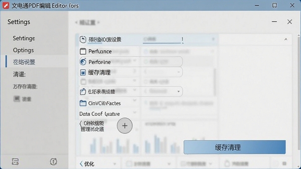 �ĵ�ͨPDF�༭�������Ż����ý��棬��ʾ����ѡ�����������ť������Ϊ������壬�������