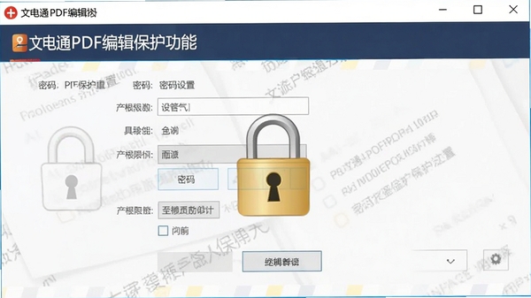 �ĵ�ͨPDF�༭�����ܱ������ܽ��棬��ʾ�������ú�Ȩ������ѡ��а�ȫ��ͼ�꣬����Ͻ�רҵ