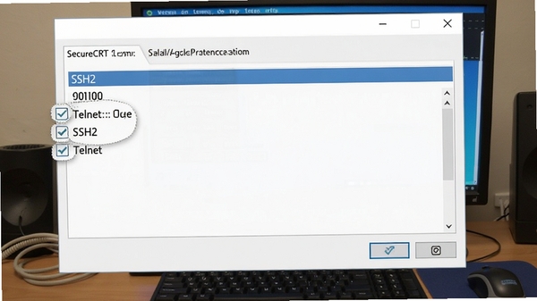SecureCRT����Э��ѡ����棬��ʾSSH2��Telnet��ѡ��