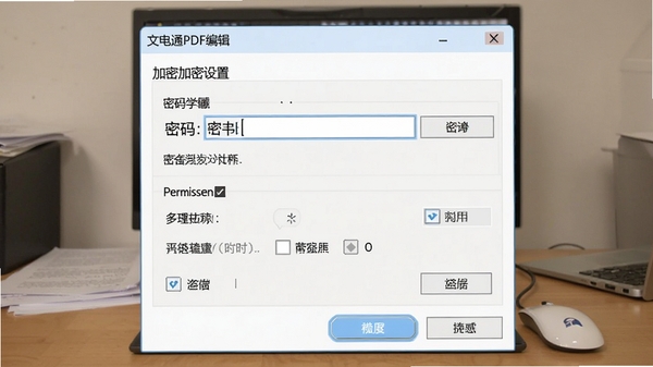 �ĵ�ͨPDF�༭���������öԻ�����ʾ���������Ȩ��ѡ��