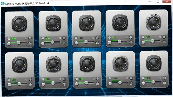 ������ACTIVEX�ؼ�SDK�������ж��������й������棬��ʾ��������豸ͼ�����У�ÿ���豸���ж�������������״ָ̬ʾ�ƣ�����Ϊ�Ƽ�����ɫ����3D��Ⱦ��񣬸�ϸ�ڡ�