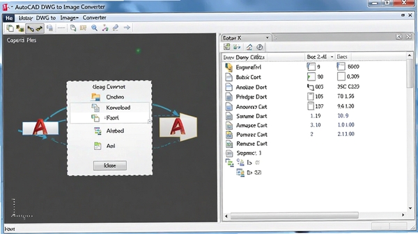 AutoCAD DWG to Image Converter���������ͼ��չʾ����ת�����̺������ļ��б�