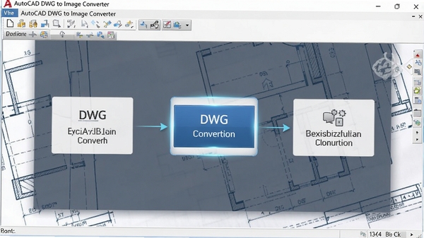 AutoCAD DWG to Image Converter���������ͼ��չʾDWGͼֽת�����̣�����Ϊ������ͼ��������������ͻ��ת�����ܰ�ť�����רҵ�Ƽ��С�
