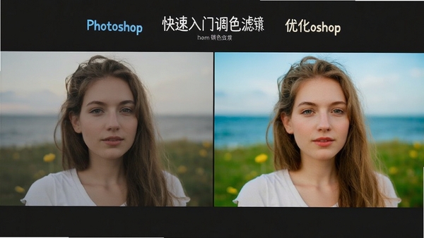 Photoshop�������ŵ�ɫ�˾�Ч��չʾ���Ա�ԭͼ���Ż���ͼƬ��ɫ��������Ȼ