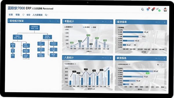 ����7000ERP������Դģ����棬��ʾ��֯�ܹ�������ͳ�ơ�н�ʱ�����������������¹�����塣