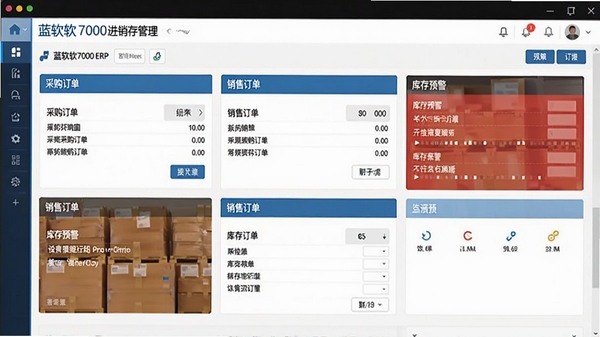 ����7000ERP������������棬չʾ�ɹ����������۶��������Ԥ����ģ�飬�����������������