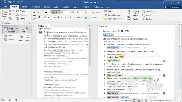 EndNote��Word�в������ú����ɲο����׵���ʾ��ͼ����ʾ����������͸�ʽ��Ч��
