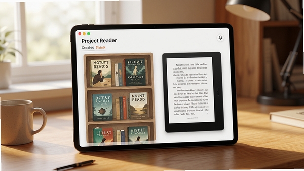 Project Reader������չʾ��չʾ��ܲ����������Ķ��ĵ����飬����Ϊ��ů��ľ����������͵���Ȼ���ߣ��鼮���������ɼ����������ִ���ɫ�����ʣ�������Ⱦ