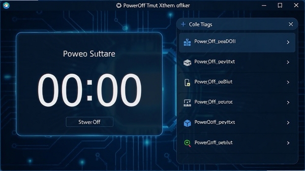 PowerOff��ʱ�ػ������������ͼ��չʾ���ĵ���ʱ����������б�������Ϊ����ɫ�Ƽ��з��
