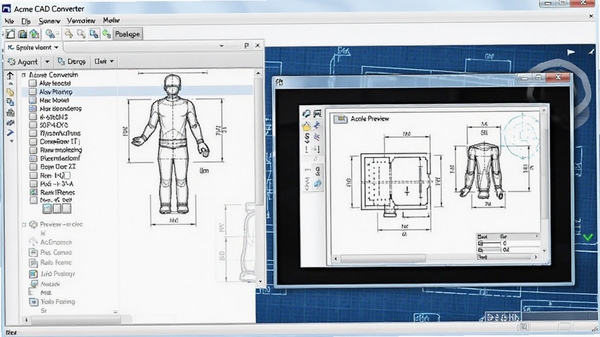 Acme CAD Converter���������ͼ��չʾ����ת�������б���Ԥ�����ڣ�����Ϊ����ͼֽ���