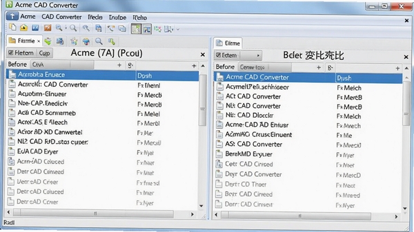 Acme CAD Converter�������������ܽ�ͼ���ļ����б���ʾ����仯ǰ��Ա�