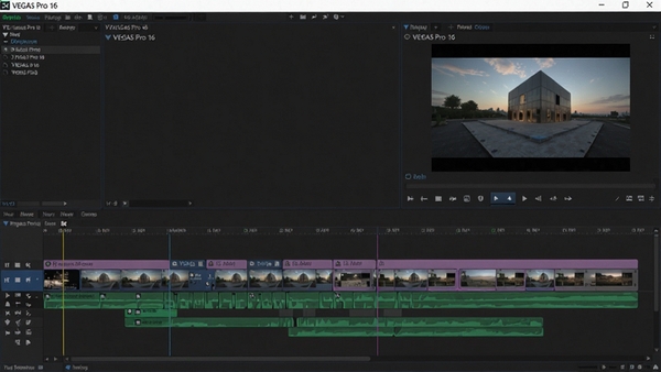 VEGAS Pro 16�������ͼ��չʾ����ʱ���ߺ�Ԥ�����ڣ��������ִ�רҵ